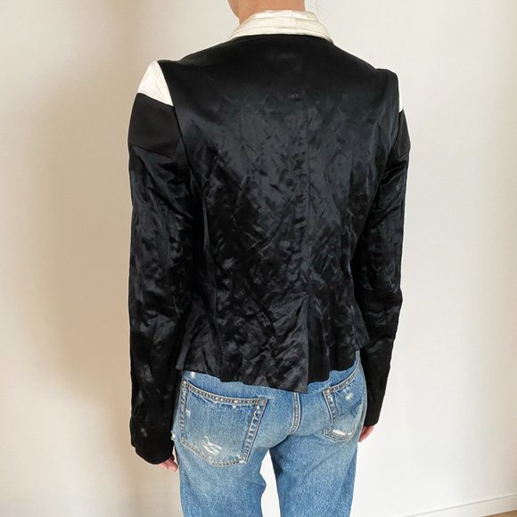 Haider Ackermann Crinkle satin tuxedo jacket, size 40FR - Picture 2 of 5